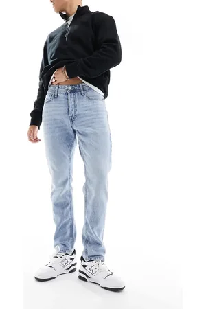 JACK & JONES Essentials Chris relaxed fit jean with abrasion in light wash