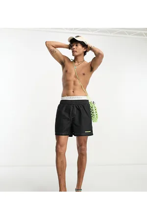 Reclaimed Contrast stitch swim shorts in