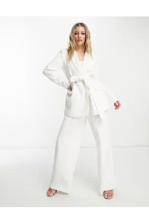 EVER NEW Tailored wide leg pants in ivory