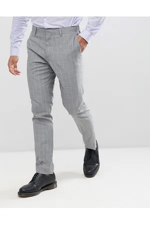 River Island Skinny fit wedding suit pants in check