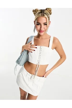 KYÒ The Brand lace up detail crop top in -set