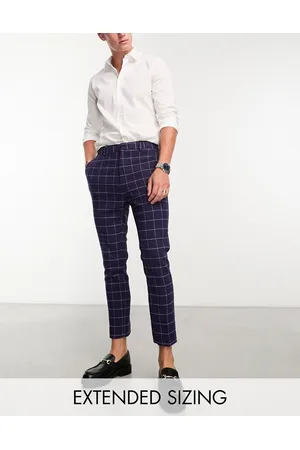 ASOS Tapered wool mix smart pants in window check