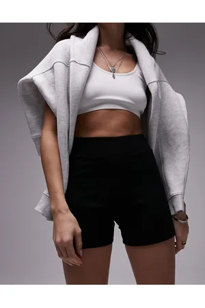Topshop Premium cropped length legging shorts in