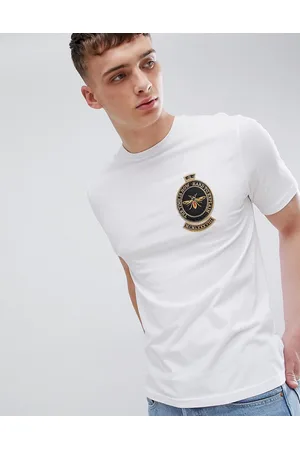 River Island Slim fit t-shirt with wasp embroidery in