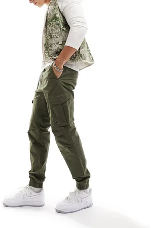 JACK & JONES Tapered cuffed cargo in dark