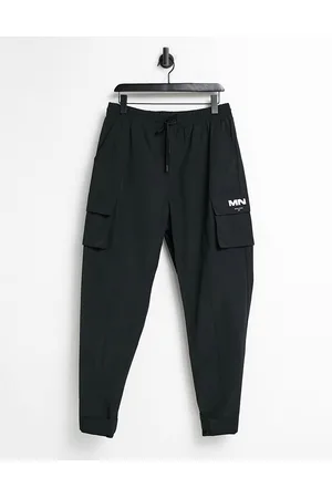 Mennace Crinkle tech tracksuit cargo pants in