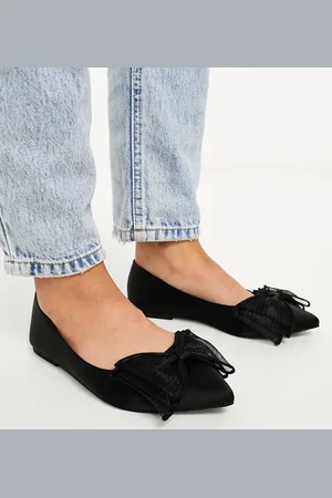 ASOS Wide Fit Lila bow ballet flat in