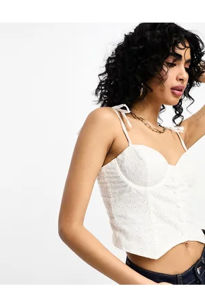 NA-KD X Chloe Schuterman eyelet corset top in