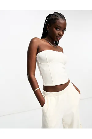 VERO MODA Corset top in cream - part of a set