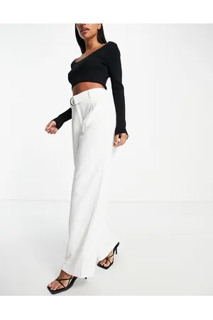 Forever New Ever New tailored belted wide leg pants in ecru