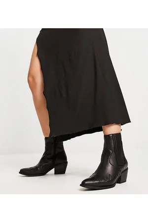 London Rebel Western ankle boots in
