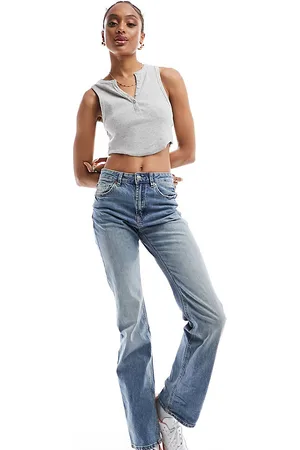 Stradivarius Tall straight leg jeans in vintage wash