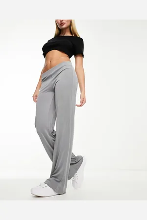 Monki Super soft wide leg pants in light