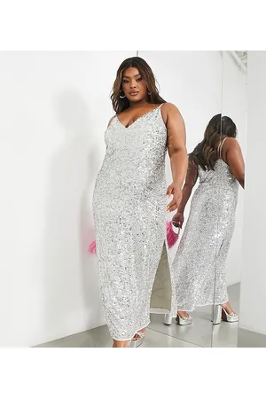 ASOS Curve all over sequin cami midi dress in