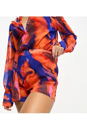 Public Desire Abstract print chiffon beach short in - part of a set