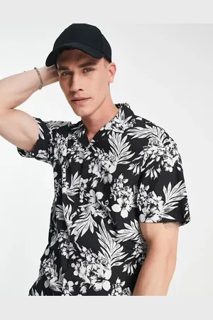 JACK & JONES Originals camp collar shirt in floral print