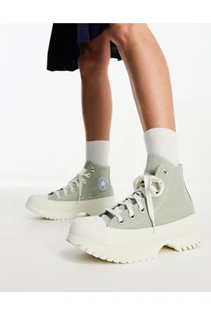Converse Chuck Taylor All Star Lugged 2.0 platform denim sneakers in sage green