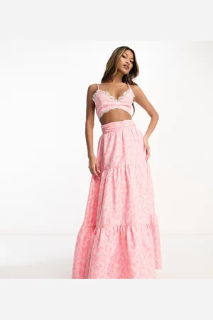 Collective The Label Exclusive jacquard maxi skirt in daisy - part of a set
