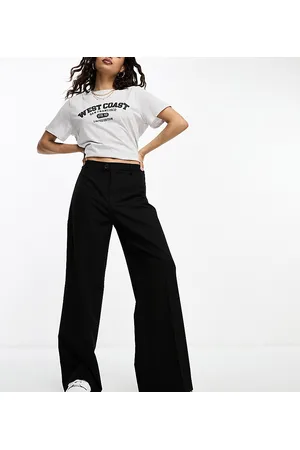 Stradivarius Petite tailored straight pants in