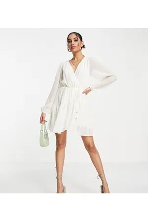 Forever New Ever New Petite frill collar ruffle mini dress in