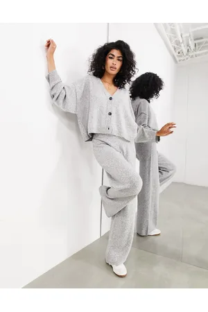 ASOS Oversized cropped knit cardigan in light