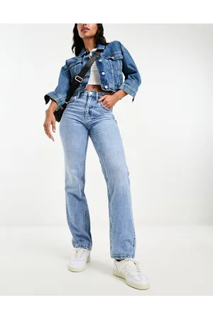 Stradivarius STR straight leg jeans in medium wash