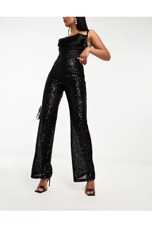 Ax Paris Sequin straight leg pants in