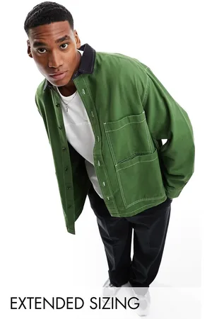 ASOS Overshirt with cord collar in