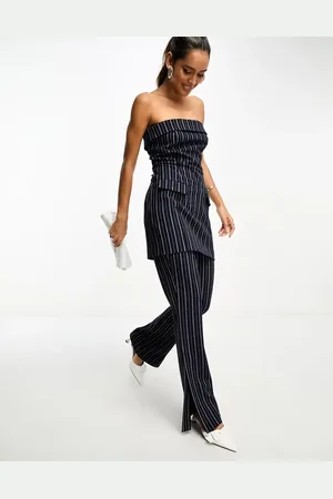 NA-KD X Chloe Schuterman pants in and white stripe - part of a set