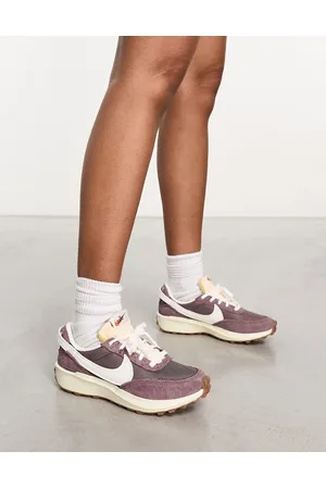 Nike Waffle Debut sneakers in plum and off white