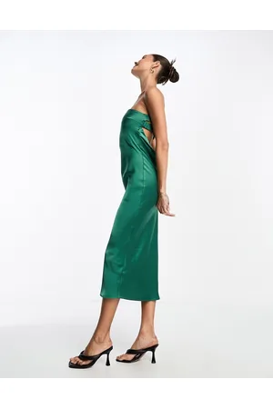 Pretty Lavish Strapless midaxi dress in emerald