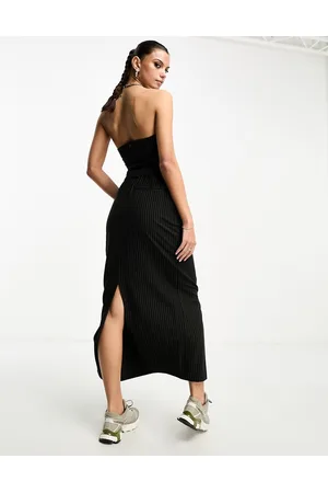 COLLUSION Tailored split back maxi skirt in pinstripe - part of a set