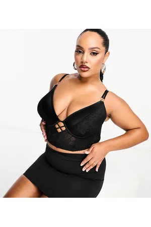 ASOS Curve Adrianna satin and lace corset in