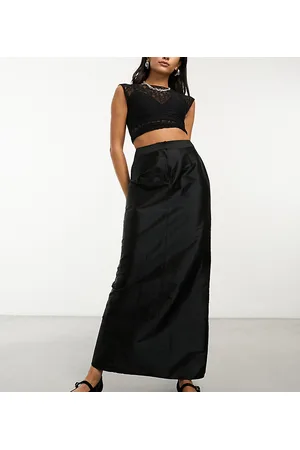 COLLUSION Sporty maxi skirt with fishtail detail in