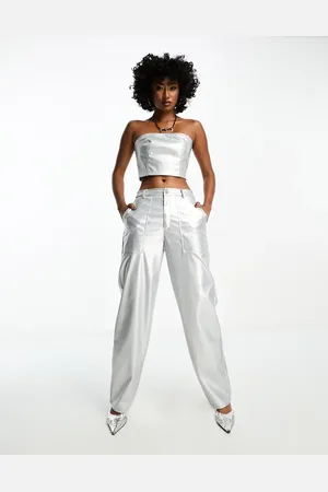 Extro & Vert High waisted leather look pants in - part of a set