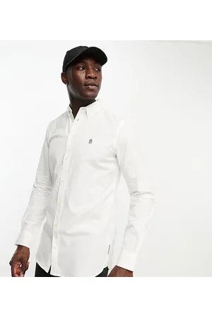 French Connection Tall long sleeve oxford shirt in