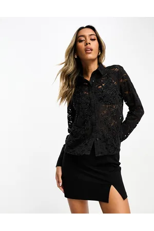 River Island Lace beaded shirt in
