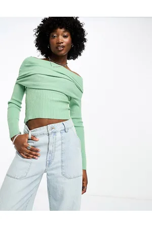 Daisy Street Off shoulder fitted sweater in knit