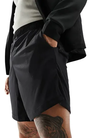 ASOS Longline 10 inch shorts in mesh fabric in