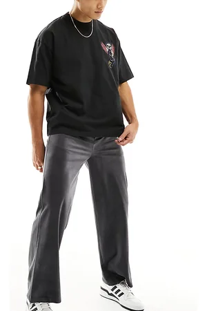 Reclaimed Relaxed tailored baggy pants in charcoal