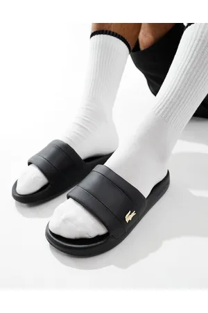 Lacoste Serve Gold Pin Sliders In