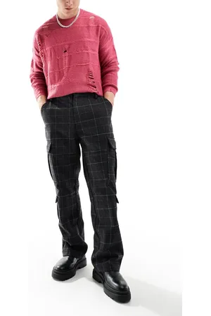 Guess Check cargo pants in