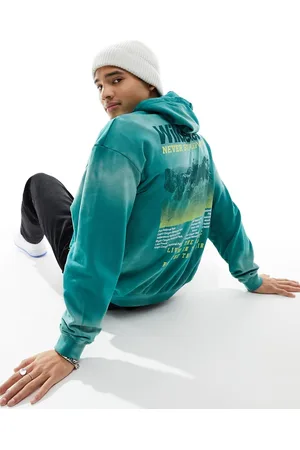 ASOS Oversized hoodie in washed with outdoors back print