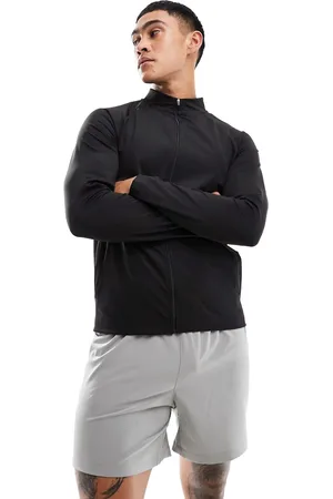 ASOS Training track zip thru long sleeve top in
