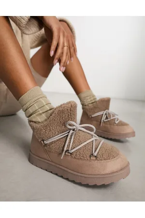 South Beach Borg mini snow boots in mocha