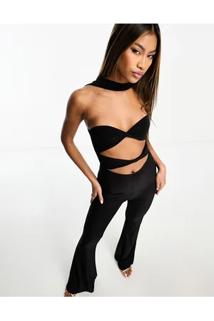 Kaiia Slinky choker cut out jumpsuit in