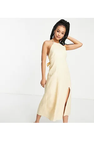 Forever New Ever New Petite tie back halter split dress in