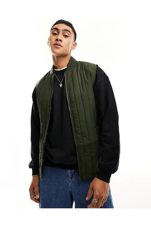 JACK & JONES Essentials quilted vest in dark