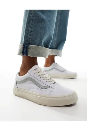 Vans Old Skool sneakers in vintage white with gray pop