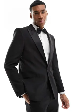 River Island Skinny tuxedo jacket in